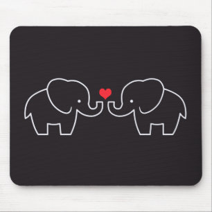 Amor Mousepad do elefante