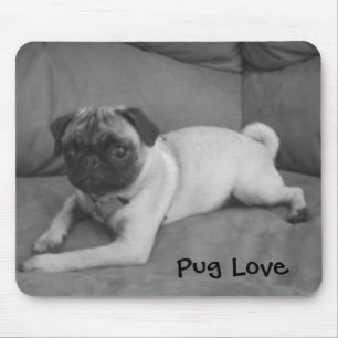 Amor Mousepad do Pug