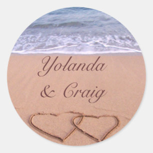 Amor nas etiquetas do casamento de praia