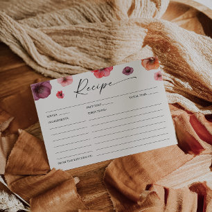 Amor no Cartão de Receita de Chá de panela Bloom