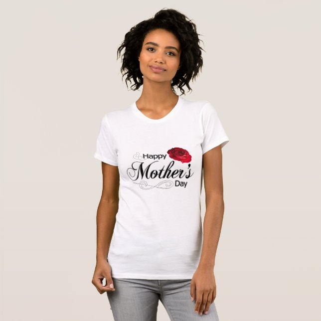 Amor no Dia da Mãe - Design de Camisa de T Fedoren (Frente Completa)