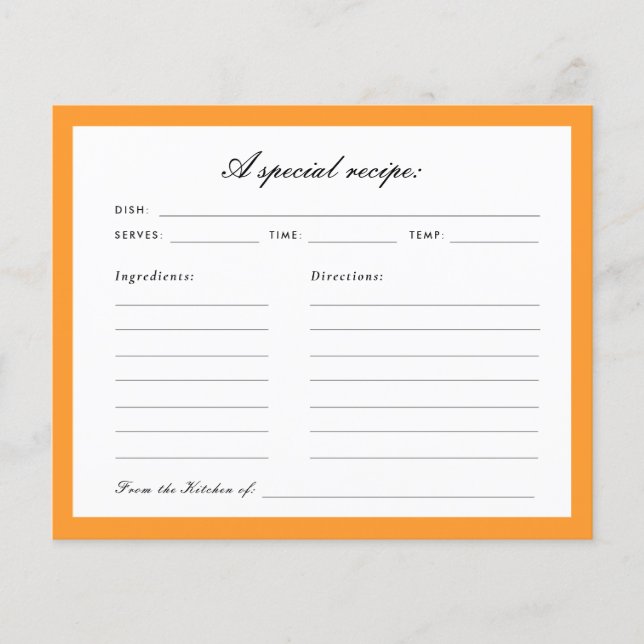 Amor no Primeiro Cartão de Receita do Chá de panel (Frente)