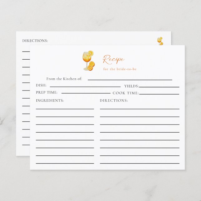 Amor no Primeiro Chá de panela Spritz - Recebe Lar (Frente/Verso)