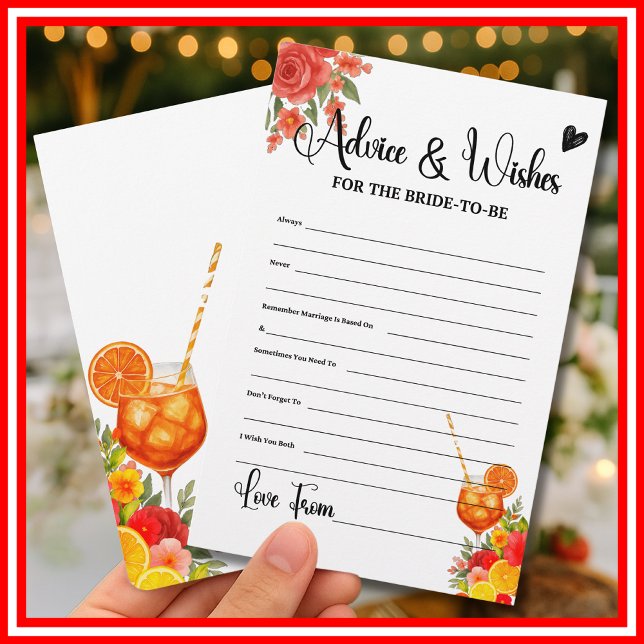 Amor no Primeiro Spritz Advice Deseja A Noiva (Criador carregado)