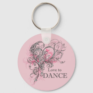 Amor para dançar o chaveiro (customizável)