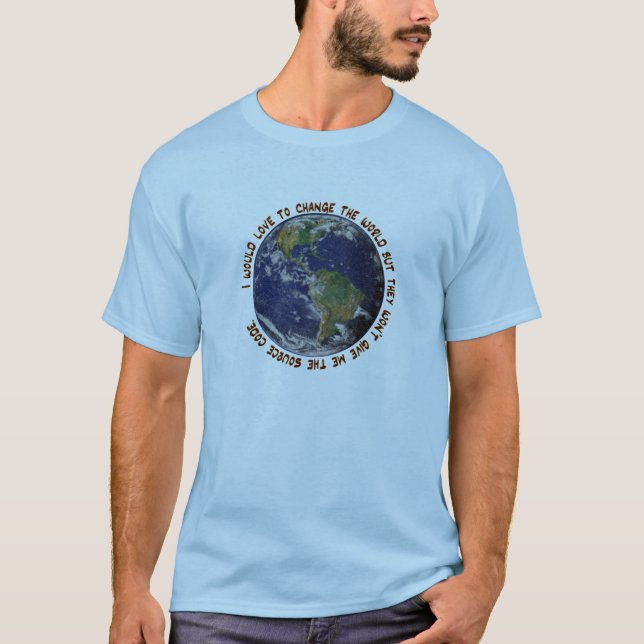 Amor para mudar o t-shirt do código fonte do mundo (Frente)