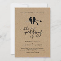 Amor Pássaros Pássaros Casamento Convite