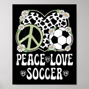 Amor Paz Futebol Amante Impressão Vaca Mulheres Me