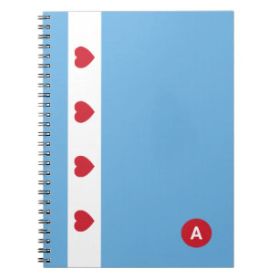 Amor por Chicago   Caderno Espiral   Monograma