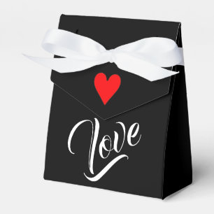Amor preto & branco com a caixa do favor da