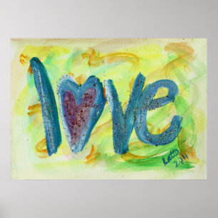 Amor, Primavera pintura fresca, Poster de arte