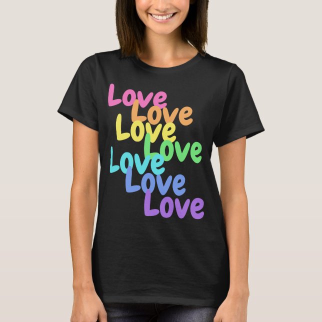 "Amor" Rainbow Women's T-Shirt (Frente)