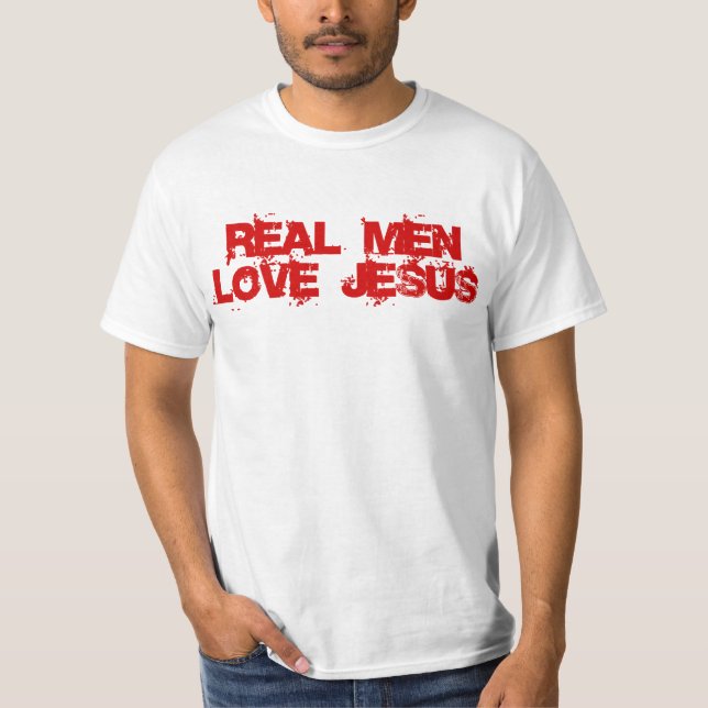 Amor real Jesus dos homens, t-shirt cristão do pai (Frente)