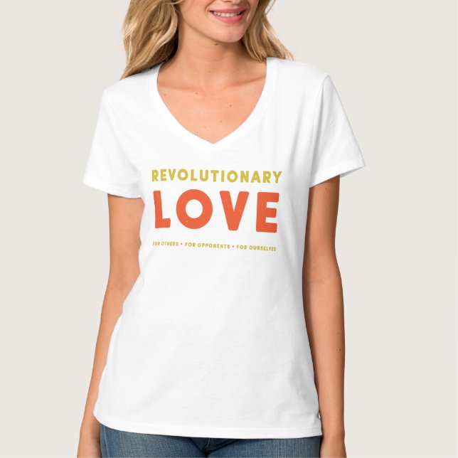 Amor revolucionário no t-shirt de três sentidos (Frente)