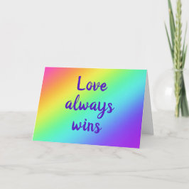 Amor sempre ganha cartão de saudação dobrado