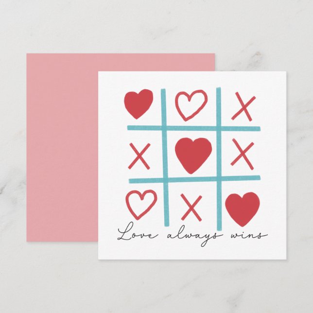 Amor Sempre ganha Tic Tac Toe (Frente/Verso)