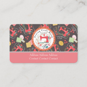 Amor Sewing Brown Cartão de visita