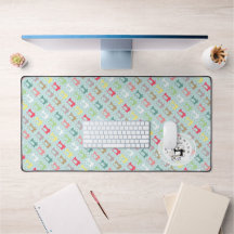 Amor Sewing Machine Blue Desk Mat