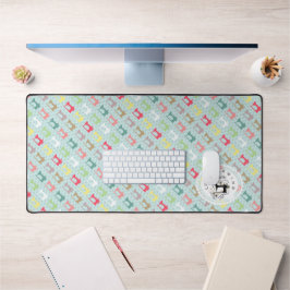 Amor Sewing Machine Blue Desk Mat