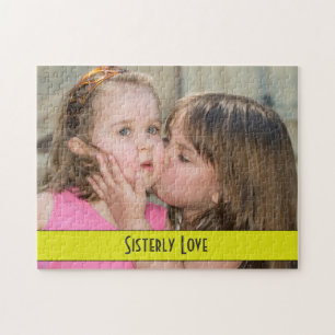Amor Sisterly - irmã que beija seu quebra-cabeça
