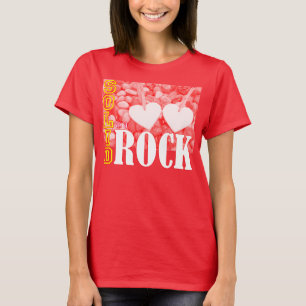 Amor: Sólido como um t-shirt do design da rocha
