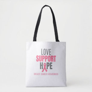 amor suporte esperança cancer Tote Bag