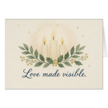 Amor Tornado Visível — Cartão de Natal