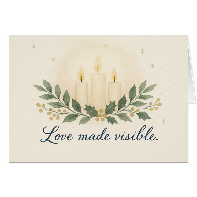 Amor Tornado Visível — Cartão de Natal (Frente Horizontal)