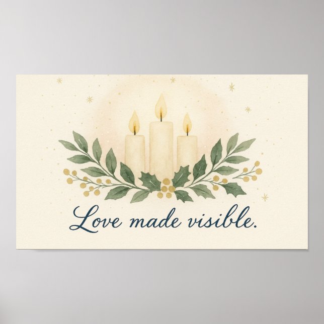 Amor Tornado Visível — Poster de Natal (Frente)