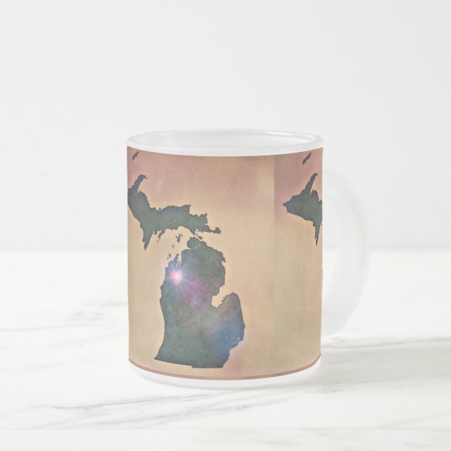 Amor transversal da cidade na caneca de Michigan (Frente Esquerda)