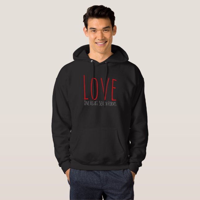 Amor - Um Coração. Sete Formas Camiseta (Frente Completa)