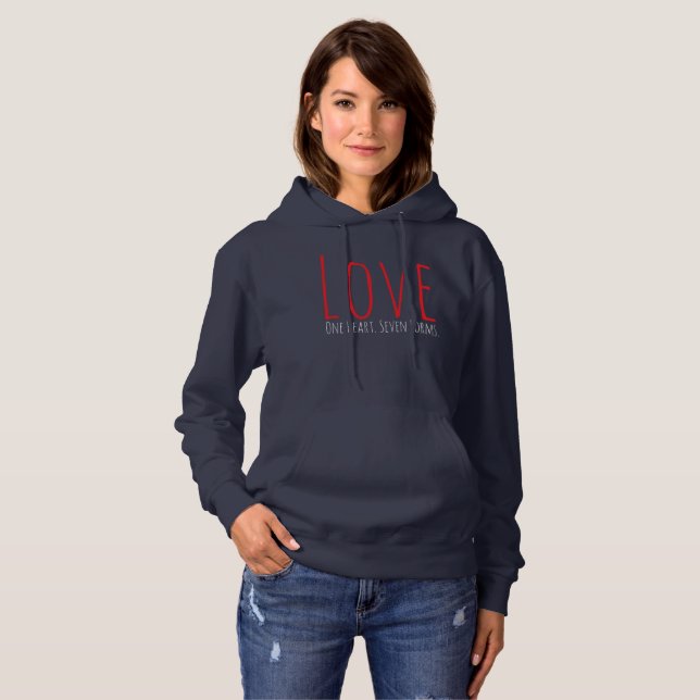 Amor - Uma Coração. Sete Formas Camiseta (Frente Completa)