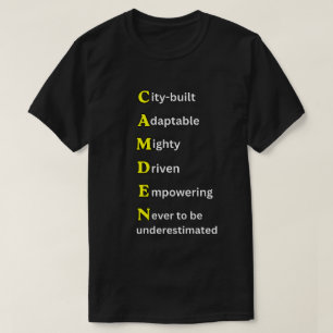 AMOR URBANO Camisa preta amarela unissex Hometown 