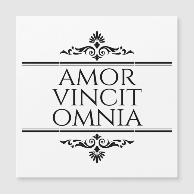 Amor Vincit Omnia Conquista Todas as Frases Latina (Frente)