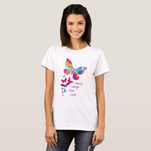 Amor vivo do riso da dança - o t-shirt das