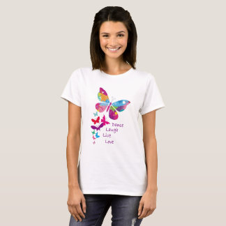 Amor vivo do riso da dança - o t-shirt das