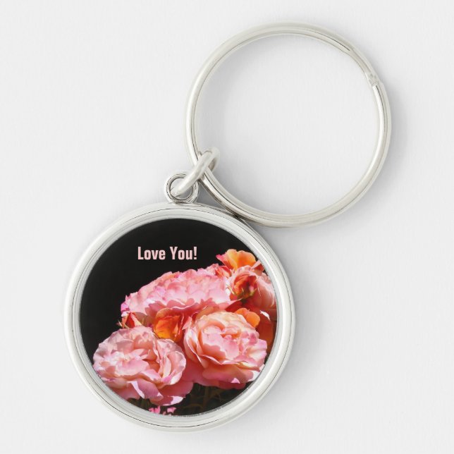 Amor Você! Rosa Flores chaveiro Rosas (Frente)