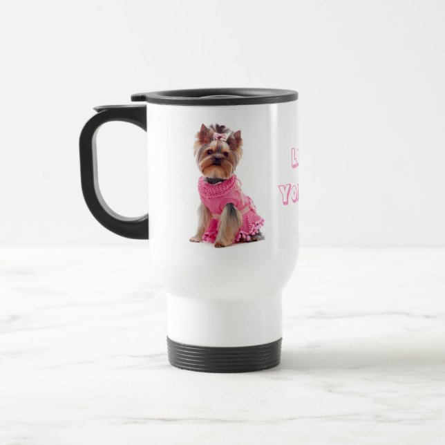 Amor Yorkshire Terrier Caneca de viagem de Cachorr (Esquerda)