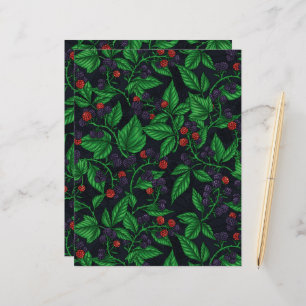 Amoras negras em cinzas escuras