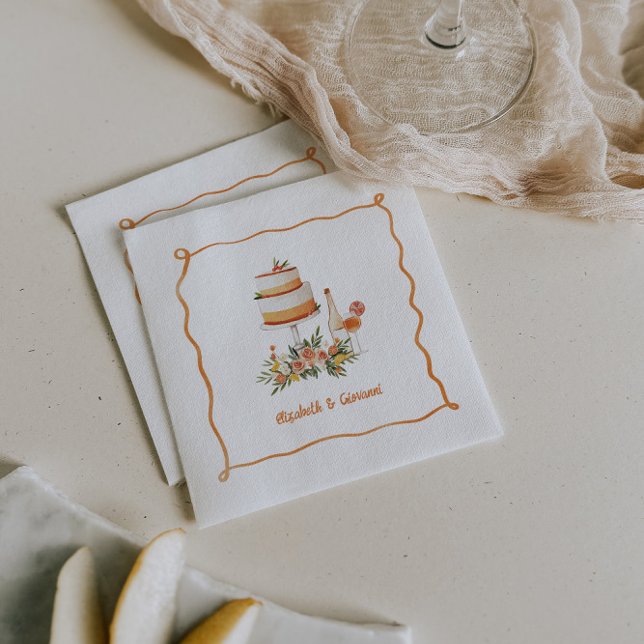 Amore & Aranci | Guardanapos de Casamento Citrino  (Criador carregado)