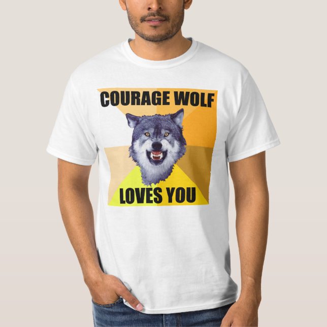 Amores do LOBO da CORAGEM você t-shirt (Frente)