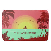 Amostra de praia: tapetes de banho de nome persona