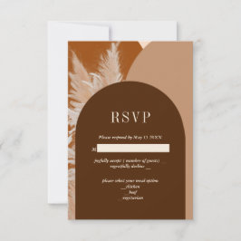 Amostra preta e Cartão RSVP de Casamento de Arches