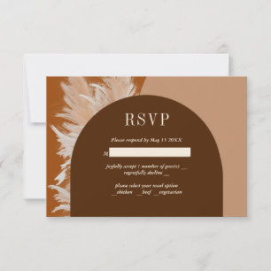 Amostra preta e Cartão RSVP de Casamento de Arches