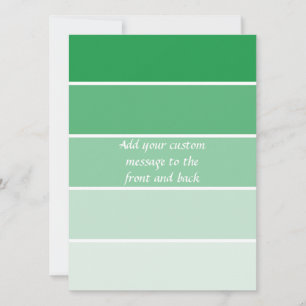 Amostras de tinta verde brilhante