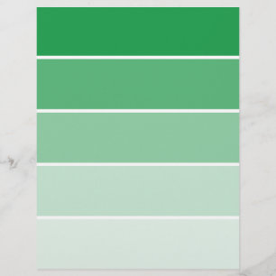 Amostras de tinta verde brilhante