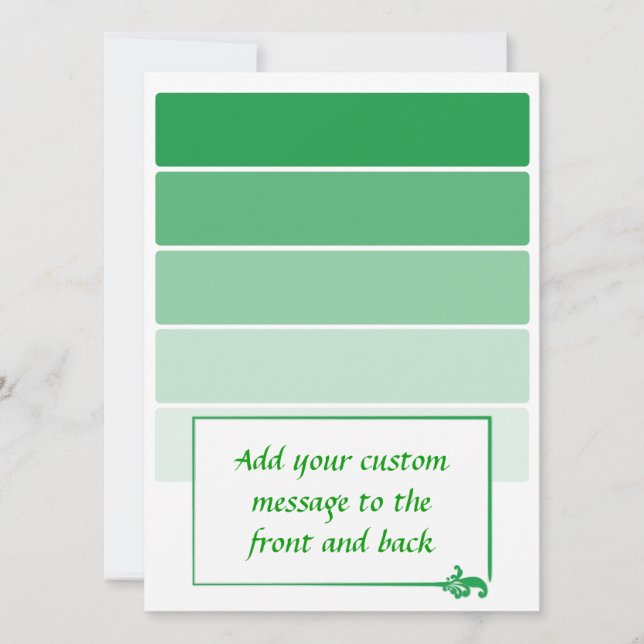 Amostras de tinta verde brilhante (Frente)