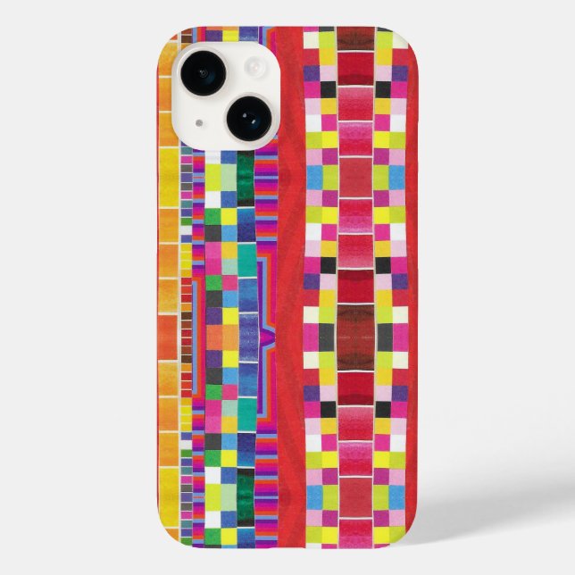 amostras vermelhas, listras e pixels coloridos (Verso)