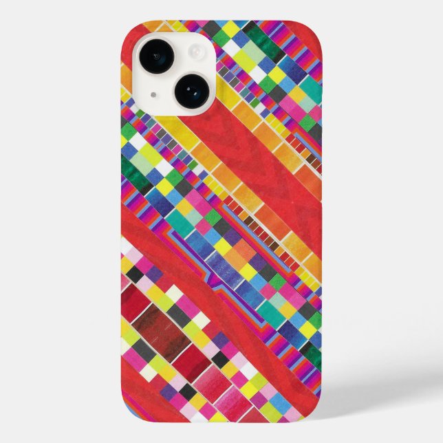 amostras vermelhas, listras e pixels coloridos (Verso)