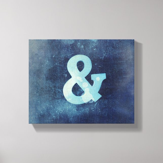 ampersand canvas wall art blue (Frente)